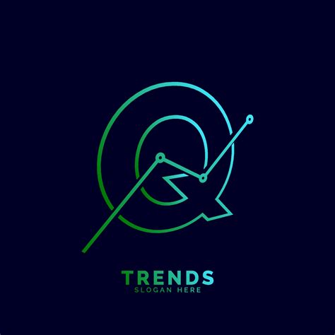 dynamic outline letter Q trends statistic vector logo design 10840163 Vector Art at Vecteezy