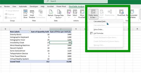 Image result for How to Add Calculated Field in PivotTable