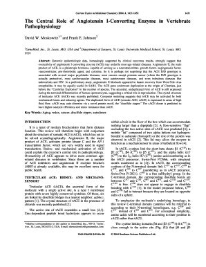 Fillable Online The Central Role of Angiotensin I-Converting Enzyme in ...