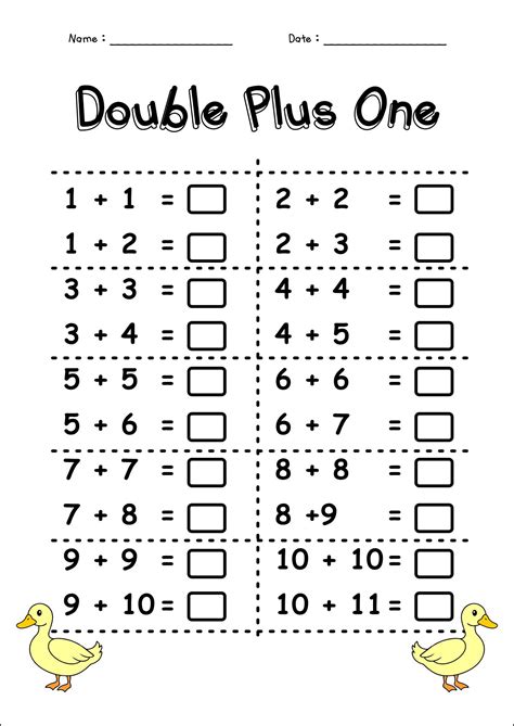 17 Doubles Worksheets Grade 1 - Free PDF at worksheeto.com
