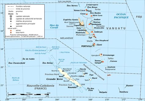 Large detailed map of New Caledonia and Vanuatu. New Caledonia and Vanuatu large detailed map ...