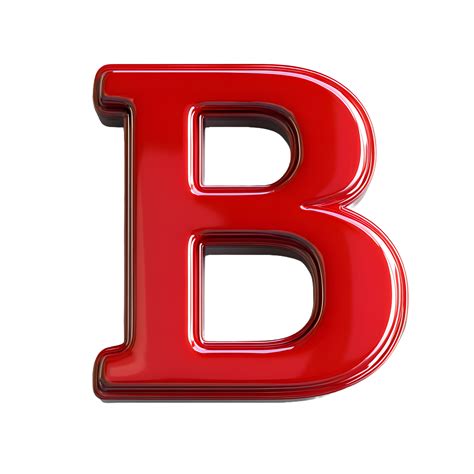 Red letter B isolated on transparent background 53203534 PNG