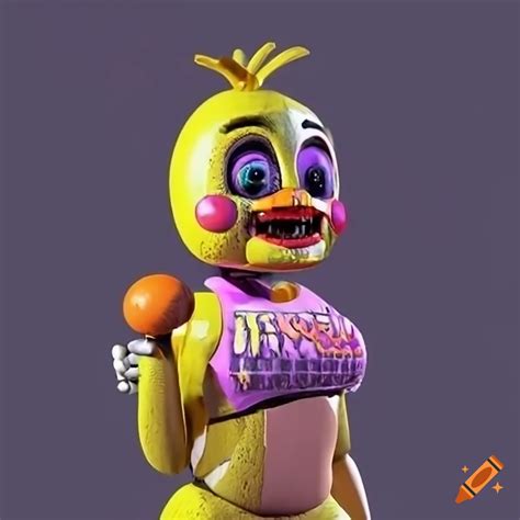 Cosplay of Toy Chica from Five Nights at Freddy's in basketball outfit ...