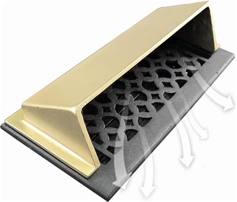 Floor Vent Air Deflector 4″x12″ Heavy Duty Cast Aluminum (Matte Gold ...