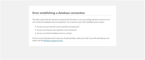 Error Establishing a Database Connection in WHM 的图像结果