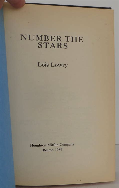 Number the Stars by Lowry, Lois: near fine hardcover (1989) first ...