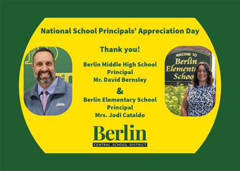 National School Principals’ Appreciation Day 5/1 | Berlin Central ...