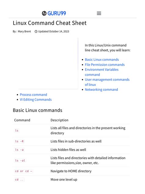Image result for Linux Commands Cheat Sheet PDF Download