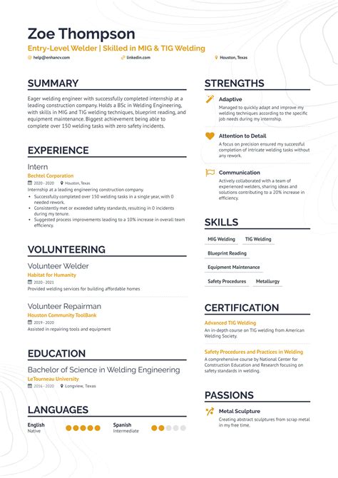5 Welder Resume Examples & Guide for 2024