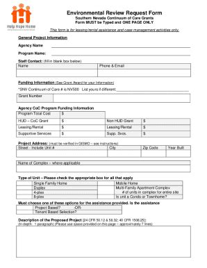 Fillable Online Environmental Review Request Form Fax Email Print ...