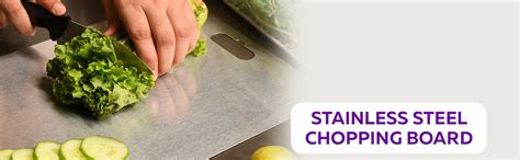 Buy PEARLPET Stainless Steel Chopping Board for Kitchen - Heavy-Duty ...