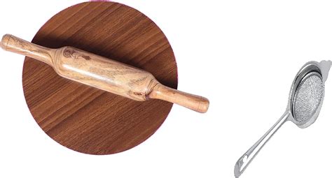 Buy SAMEER SALES Wooden Chakla Belan Rolling Pin Roti Chapati Maker 9 ...