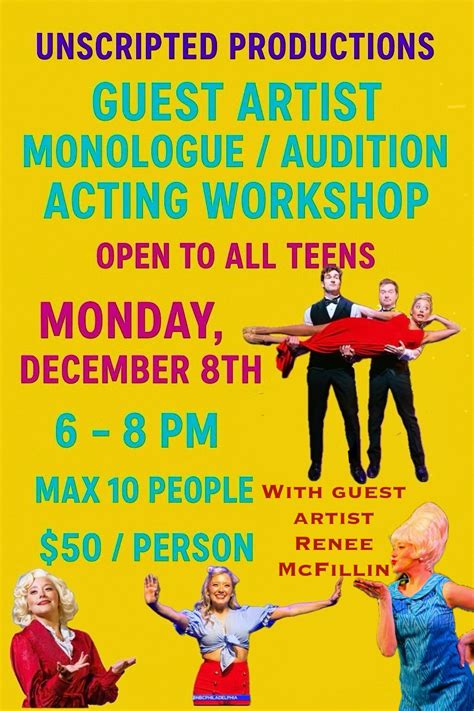 Teen Monologue/Audition Workshop, 1075 River Road, Washington Crossing ...