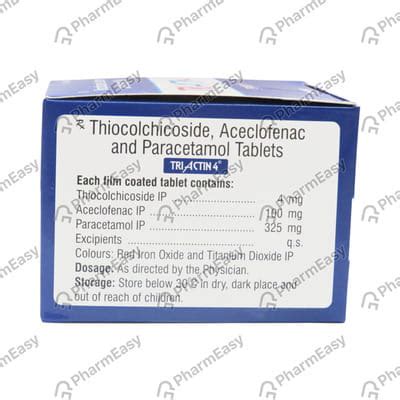Triactin 4mg Strip Of 10 Tablets: Uses, Side Effects, Price & Dosage ...