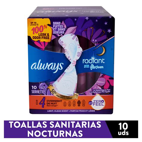 Comprar Toallas Always Infinity FlexFoam Con Alas - 10Uds | Walmart ...