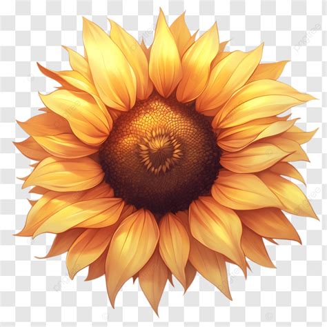 Golden Yellow Sunflower With Detailed Petals, Sunflower, Golden Petals ...