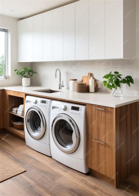 Side-by-Side Top-Load Washer and Dryer Minimalist HD Wallpaper