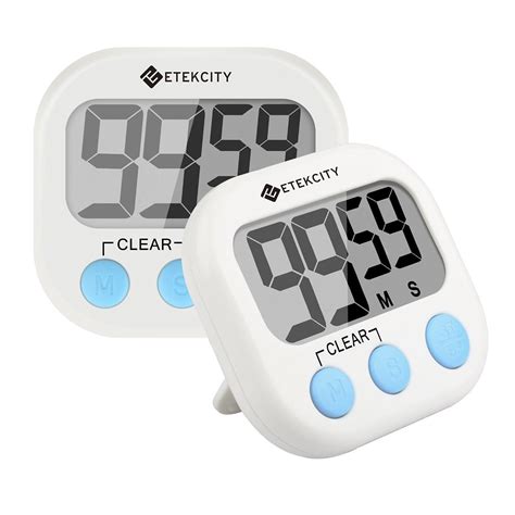 Buy Etekcity 2 Pack Digital Kitchen Timer, Large Display Screen, Loud ...