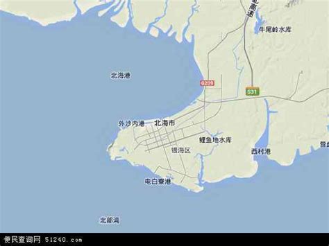 北海市地图 - 北海市卫星地图_地图分享