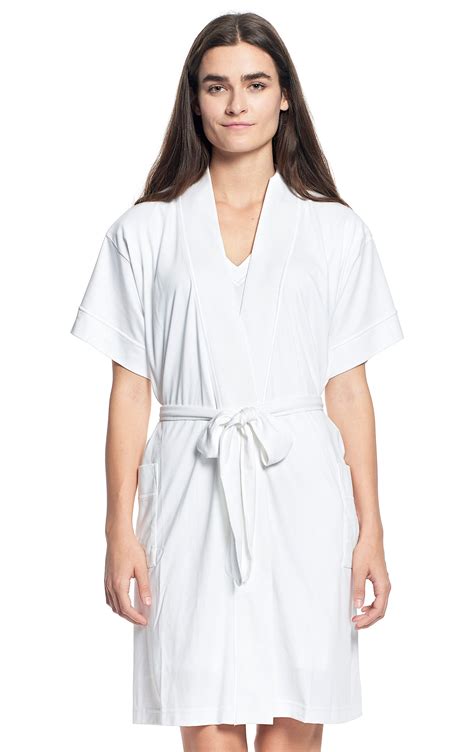 White Butterknit Short Robe S