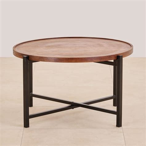 Buy Helios Ajax Mango Wood Top Coffee Table - Brown and Black from ...