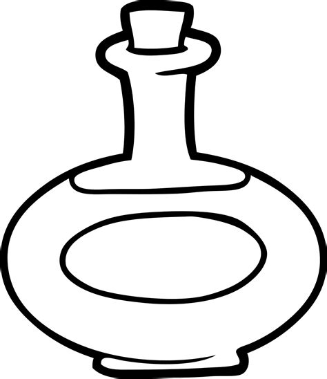 Line drawing cartoon cute potion bottle 13989903 Vector Art at Vecteezy