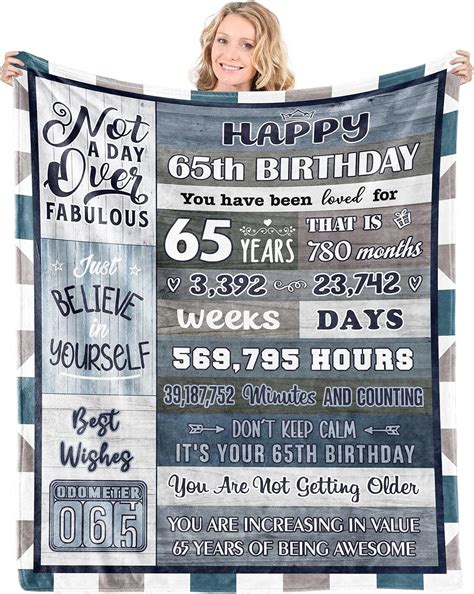 65th Birthday Gifts for Women Men Happy 65th Birthday Decorations for ...