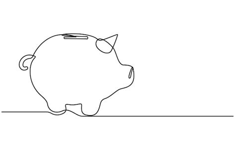 Piggy Bank Line Drawing Images - Free Download on Freepik