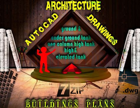 45 Autocad Drawings Dwg Files 2d For Water Tanks & India | Ubuy