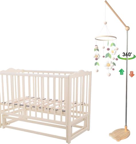 Amazon.com: Tuiiopoli Crib Mobile Wooden Arm, Free Lifting and lowering ...