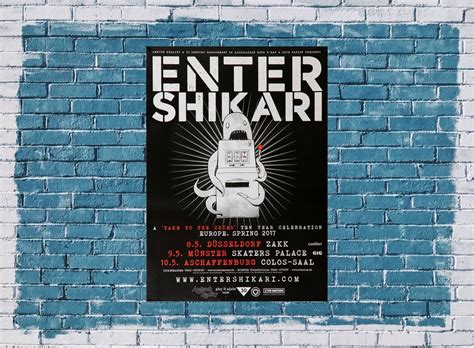 Enter Shikari - Take To The Skies, Tour 2017 - Konzertplakat, £ 20.03