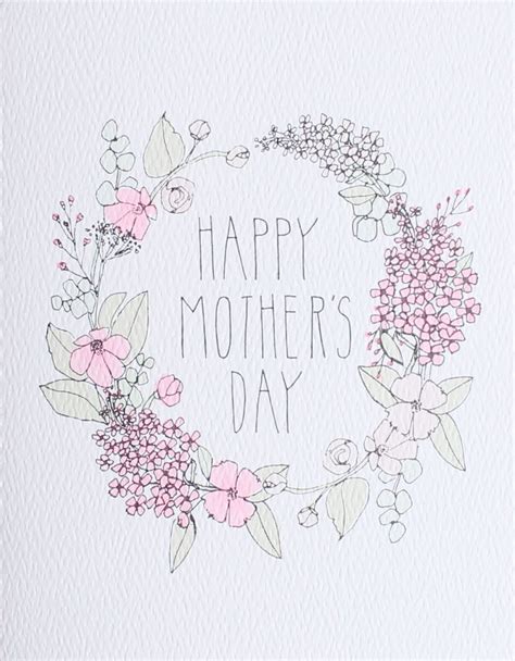Mothers Day Flowers Drawings