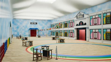 3D model Squid Game Six Legged Pentathlon Game Level VR / AR / low-poly ...