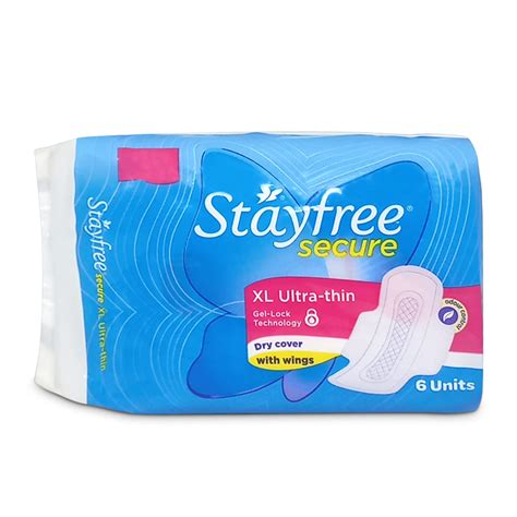 Buy Stayfree Secure Xl Ultra Thin Sanitary Napkins With Wings Pack of 6 ...