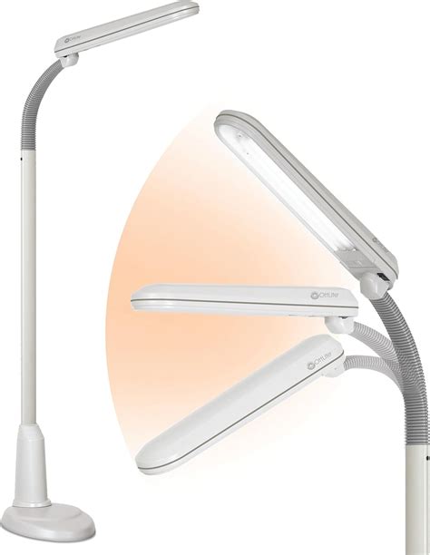 OttLite Standing Floor Lamp with Adjustable Neck, Craft Plus - 24w ...
