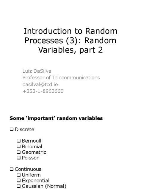 Image result for Random Variable and Processes