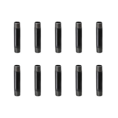Buy 1/2"x4" Industrial Pipe, Home TZH 10 Pack Iron Pipe, Heavy Duty Pre ...