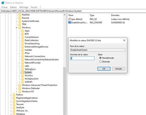 Image result for Desactiver Windows Defender SmartScreen