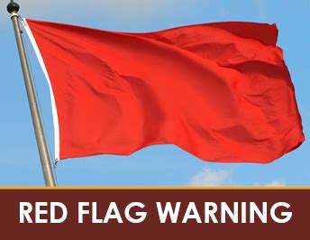 Image result for Red Flag Warning Signs
