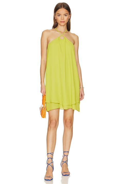 krisa Ring Halter Dress in Limelight | REVOLVE