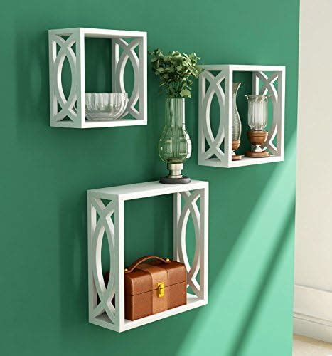 Home Sparkle MDF Wooden Wall Shelves | 3 Set Decorative Wall Mounted ...