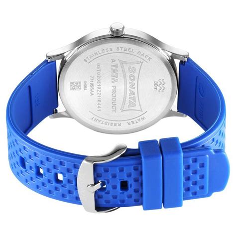 Buy Online Sonata RPM Silver Dial Plastic Strap Watch for Men ...