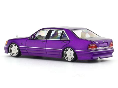 Mercedes-Benz S Class W140 purple 1:64 Street Weapon diecast scale ...