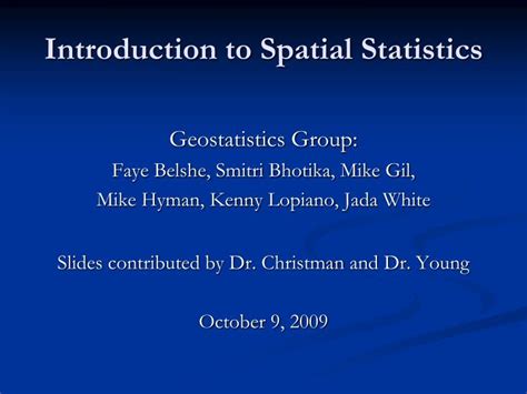 Introduction to Spatial Statistics 的图像结果