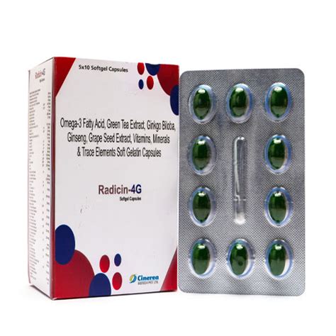 RADICIN-4G Softgel Capsules Cinerea Biotech Pvt. Ltd.