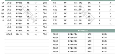 研究生课程教学日志模板