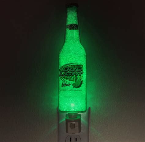 Bud Lime Beer 12oz Led Night Light Bottle Lamp Glow Bar Man Cave Light ...