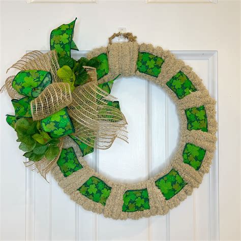 12" St. Patrick's Day Yarn Wreath