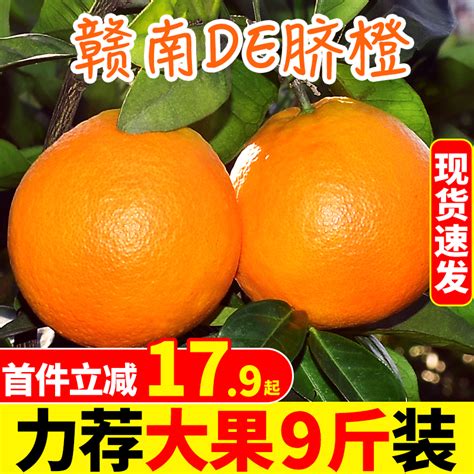 江西赣南脐橙橙子新鲜9斤大果应当季水果手剥冰糖甜橙脐橙10赣州