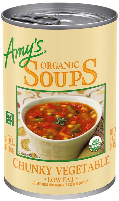 (6 pack) Amy's Organic Chunky Vegetable Soup, Vegan, Gluten Free, Low ...